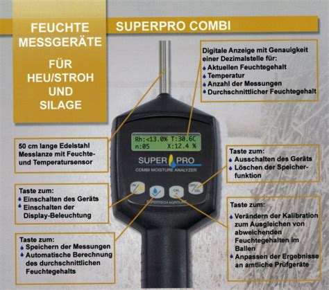 Tragbarer Feuchtemesser für Heu u. Stroh